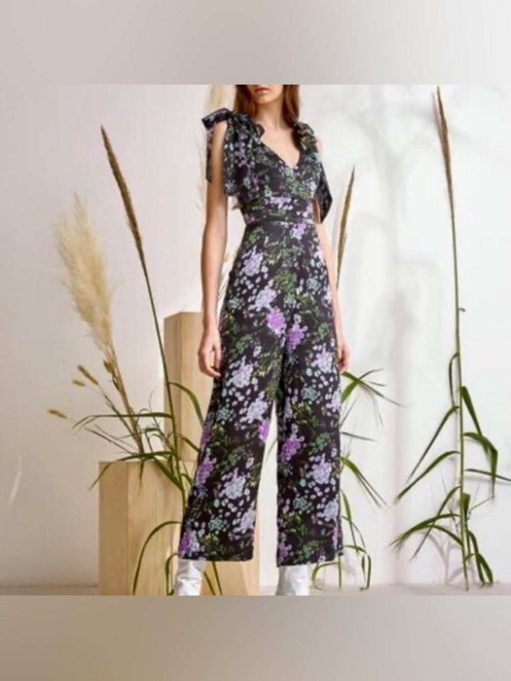 Foxiedox Small Floral Cropped Jumpsuit Women's New with Tags
